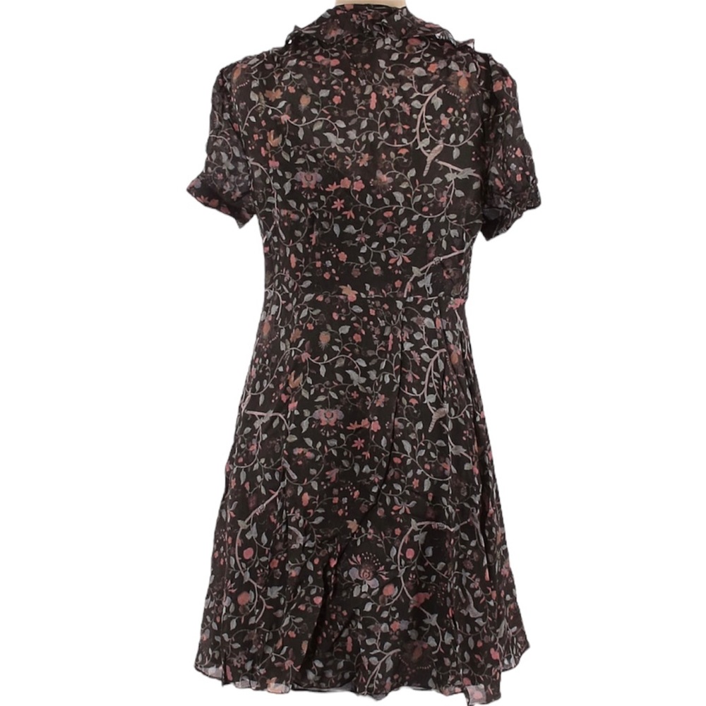 Peruvian Connection Black Floral Short-Sleeve V-Neck Dress - Picture 5 of 15